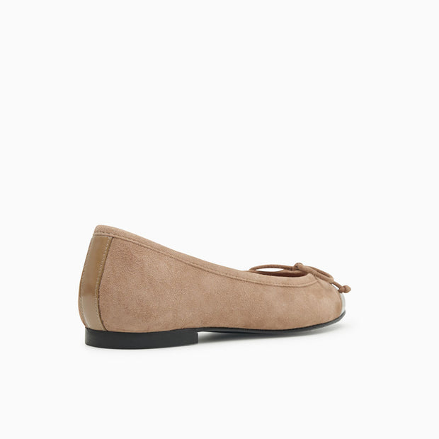 Jon Josef Balmoral Ballet Flat in Beige Suede Combo