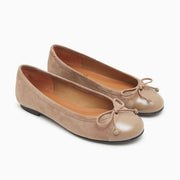 Jon Josef Balmoral Ballet Flat in Beige Suede Combo