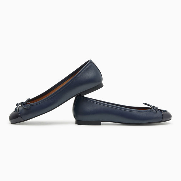 Jon Josef Balmoral Ballet Flat in Navy Combo