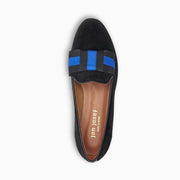 Jon Josef Gatsby Bow Flat in Black Velvet