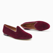 Jon Josef Gentry Loafer Flat in Burgundy Velvet