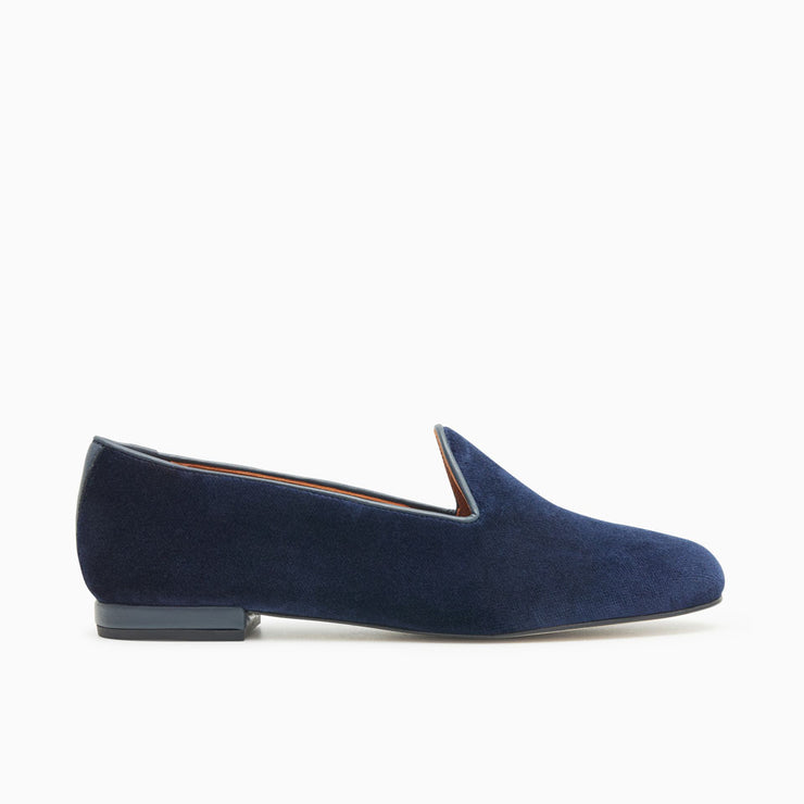 Jon Josef Gentry Loafer Flat in Navy Velvet