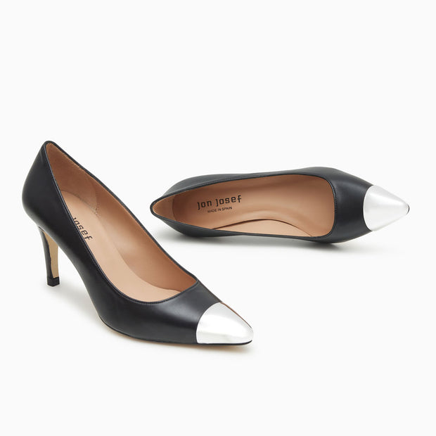 Jon Josef Paris Metal Pump in Black Leather