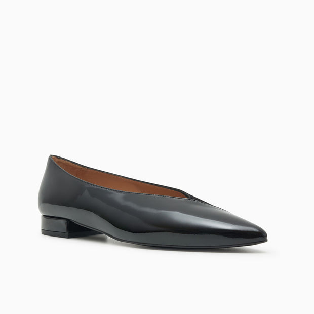 Jon Josef Real Two Pointed Toe Flat in Black Combo