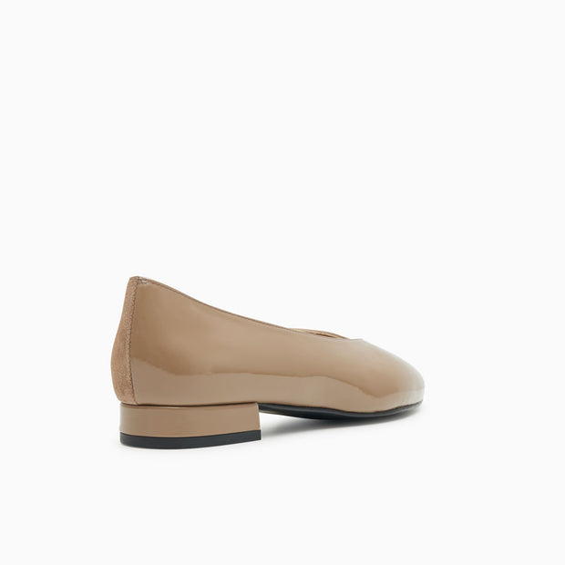 Jon Josef Real Two Pointed Toe Flat in Beige Suede Combo