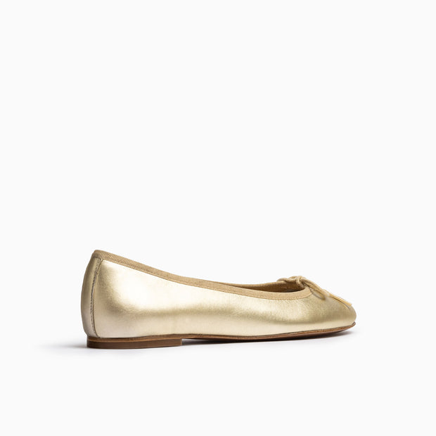 Jon Josef Barcelona Ballerina Flat in Gold Metallic