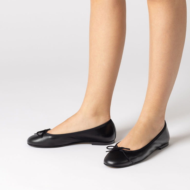 Leather ballet flats
