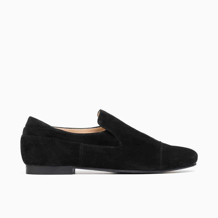 Jon Josef Moc Loafer in Black Split Suede