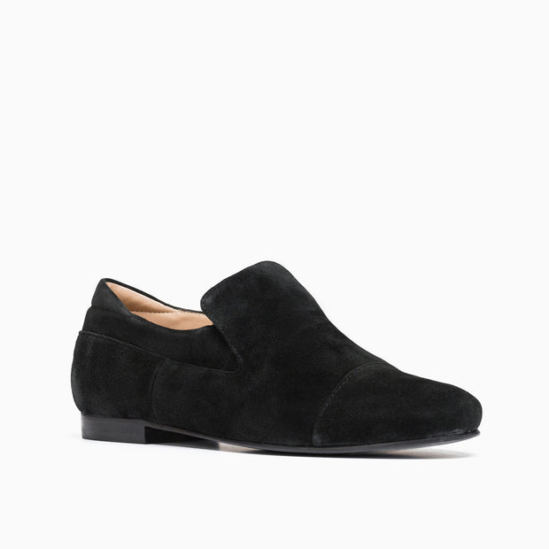 Jon Josef Moc Loafer in Black Split Suede