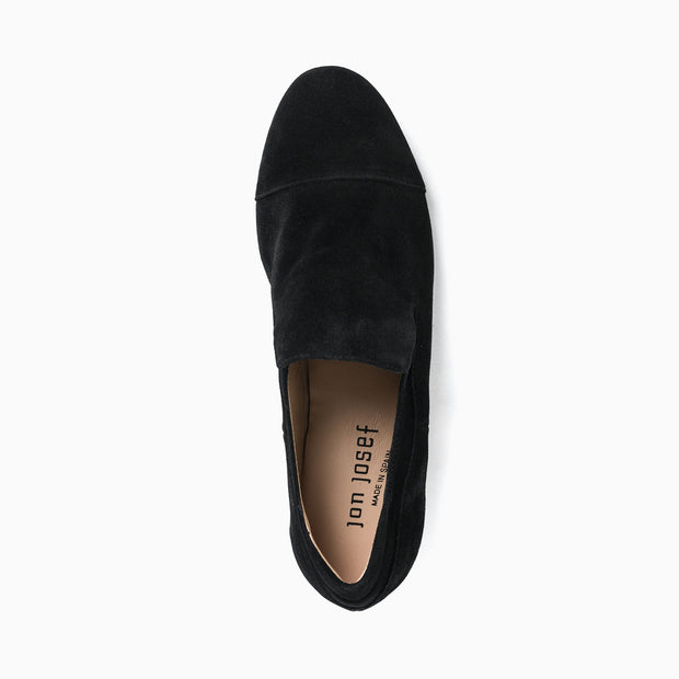 Jon Josef Moc Loafer in Black Split Suede