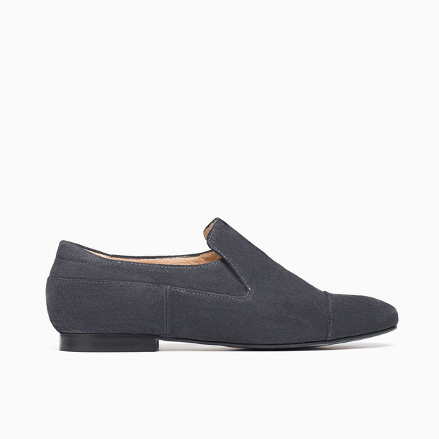 Jon Josef Moc Loafer in Grey Split Suede