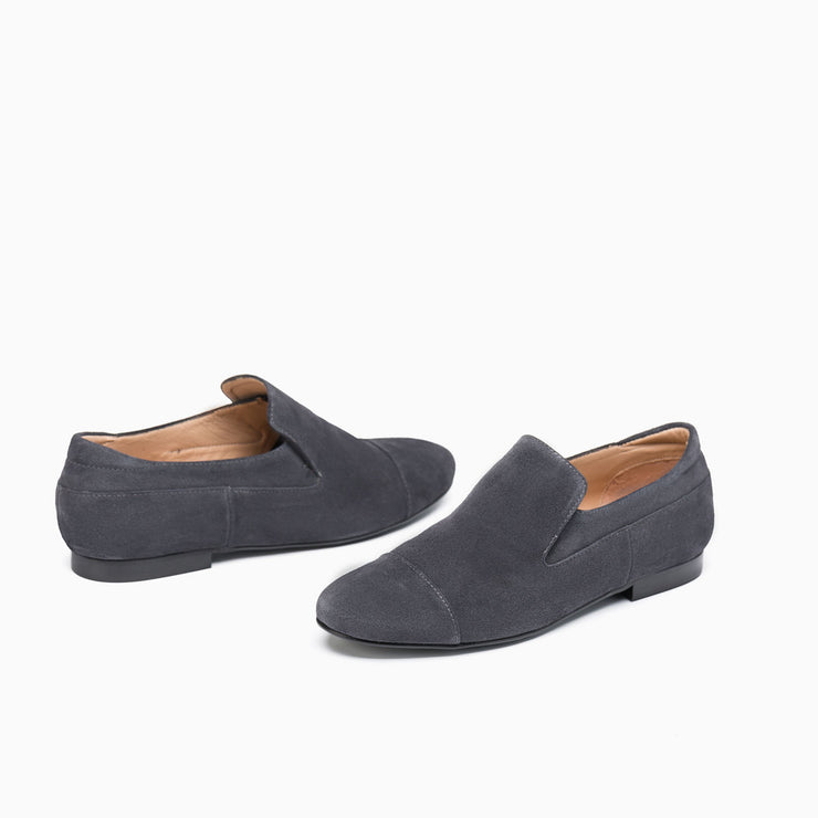 Jon Josef Moc Loafer in Grey Split Suede