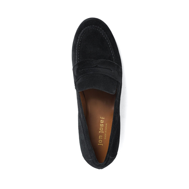 Jon Josef Taylor Loafer in Black Split Suede