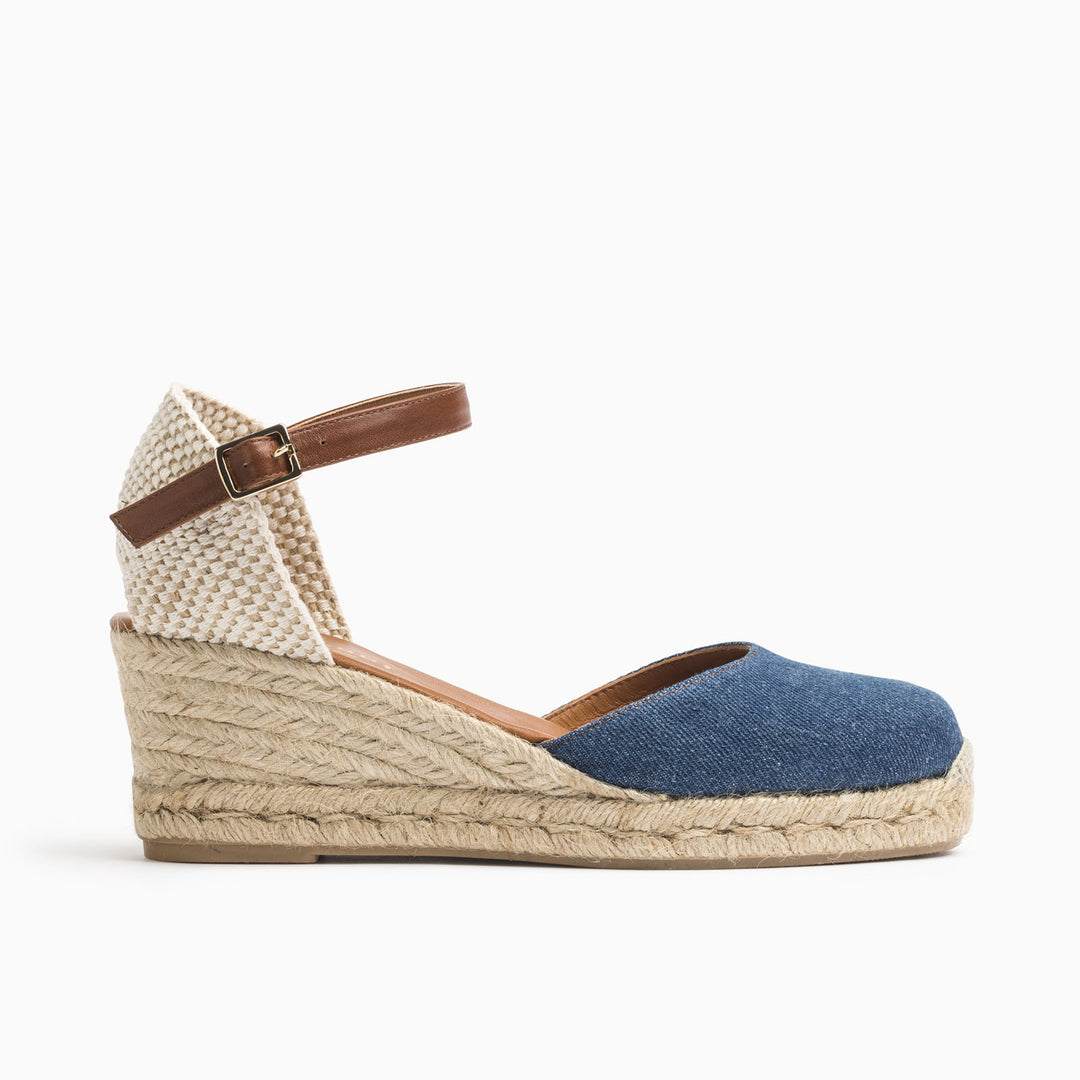 Denim espadrille wedge sandals online